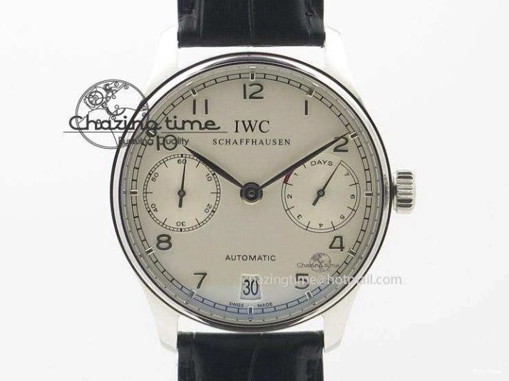 MIROTIME 0817 Portuguese Real PR Real Annual Calendar RG IW503504 YLF 1:1 Best Edition White Dial On Leather Strap A TimelessDesign 7242
